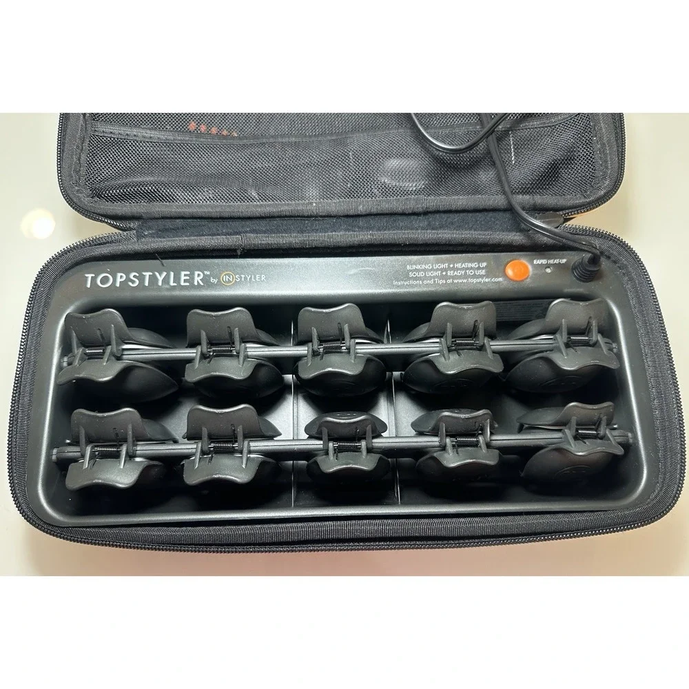 TopStyler by InStyler Heated Ceramic Styling Shells Hair Curlers with Case